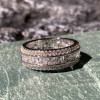 7.35ctw Asscher Cut White Sapphire Eternity Band