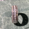 7.35ctw Asscher Cut White Sapphire Eternity Band