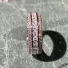 7.35ctw Asscher Cut White Sapphire Eternity Band