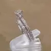 2ct Round Cut White Sapphire 2pcs Bridal Set