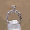 2ct Round Cut White Sapphire 2pcs Bridal Set
