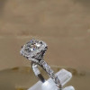 2ct Halo Cushion Cut  White Sapphire Engagement Ring