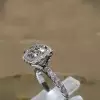 2ct Halo Cushion Cut  White Sapphire Engagement Ring
