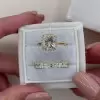 3ct Halo Radiant Cut Engagement Ring With A Eternity Band
