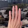4ct Oval Cut White Sapphire 2pcs Bridal Set in Rose Gold