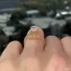 4ct Oval Cut White Sapphire 2pcs Bridal Set in Rose Gold