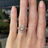 4ct Oval Cut White Sapphire 2pcs Bridal Set in Rose Gold