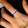 3.55ctw Princess Cut Multi-colored Sapphire Eternity Band