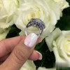 10.8ct Halo Heart Cut Sapphire Engagement Ring