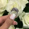 10.8ct Halo Heart Cut Sapphire Engagement Ring
