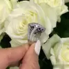 10.8ct Halo Heart Cut Sapphire Engagement Ring