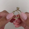 4ct Oval Cut White Sapphire 2pcs Bridal Set in Gold