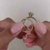 4ct Oval Cut White Sapphire 2pcs Bridal Set in Gold