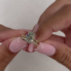 4ct Oval Cut White Sapphire 2pcs Bridal Set in Gold