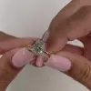 4ct Oval Cut White Sapphire 2pcs Bridal Set in Gold