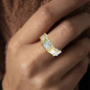 15ctw Asscher Cut Two Tone Eternity Ring