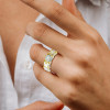 15ctw Asscher Cut Two Tone Eternity Ring