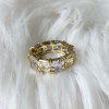 15ctw Asscher Cut Two Tone Eternity Ring