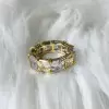15ctw Asscher Cut Two Tone Eternity Ring