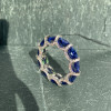 2.25ct Oval Cut Blue Sapphire  Eternity Band