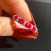 2.25ct Oval Cut Ruby Eternity Band