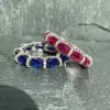 2.25ct Oval Cut Ruby Eternity Band