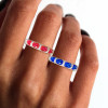 2.25ct Oval Cut Ruby Eternity Band