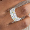 5.35ctw Marquise&Round Cut White Sapphire Eternity Band