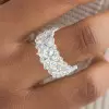 5.35ctw Marquise&Round Cut White Sapphire Eternity Band