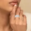 5.35ctw Marquise&Round Cut White Sapphire Eternity Band