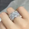 5.35ctw Marquise&Round Cut White Sapphire Eternity Band
