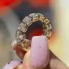 6.5ctw Cushion Cut Eternity Band