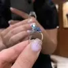 Fancy Vivid Blue Marquise-cut Sapphire Ring