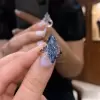 Fancy Vivid Blue Marquise-cut Sapphire Ring