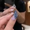 Fancy Vivid Blue Marquise-cut Sapphire Ring