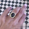 Khaki Green Sapphire Engagement Ring