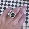 Khaki Green Sapphire Engagement Ring