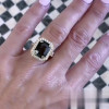 Khaki Green Sapphire Engagement Ring