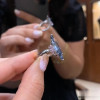 Fancy Vivid Blue Marquise-cut Sapphire Ring