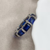 7.95ctw Emerald Cut Blue Sapphire Eternity Band