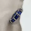 7.95ctw Emerald Cut Blue Sapphire Eternity Band