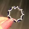 7.95ctw Emerald Cut Blue Sapphire Eternity Band