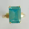 8.4ct Emerald Cut Aquamarine Engagement Ring
