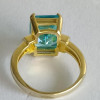 8.4ct Emerald Cut Aquamarine Engagement Ring