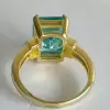 8.4ct Emerald Cut Aquamarine Engagement Ring