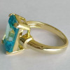 8.4ct Emerald Cut Aquamarine Engagement Ring
