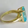 8.4ct Emerald Cut Aquamarine Engagement Ring