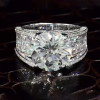 5ct Round Cut White Sapphire Engagement Ring