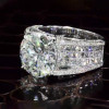 5ct Round Cut White Sapphire Engagement Ring