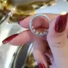 4.75ct Emerald Cut White Sapphire Eternity Band